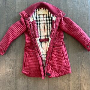 Burberry quilted Maroon Coat Medium